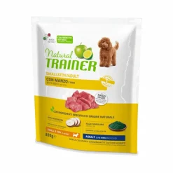 Natural Trainer Cibo Umido Con Manzo E Riso Per Cani Adulti Taglia Small Busta 800g