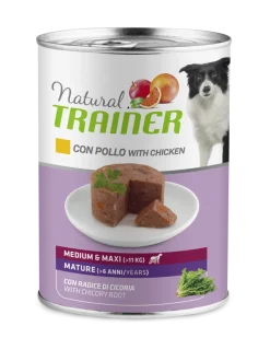 Natural Trainer Cibo Umido Pollo Per Cani Adulti Taglia Grande Lattina 400g