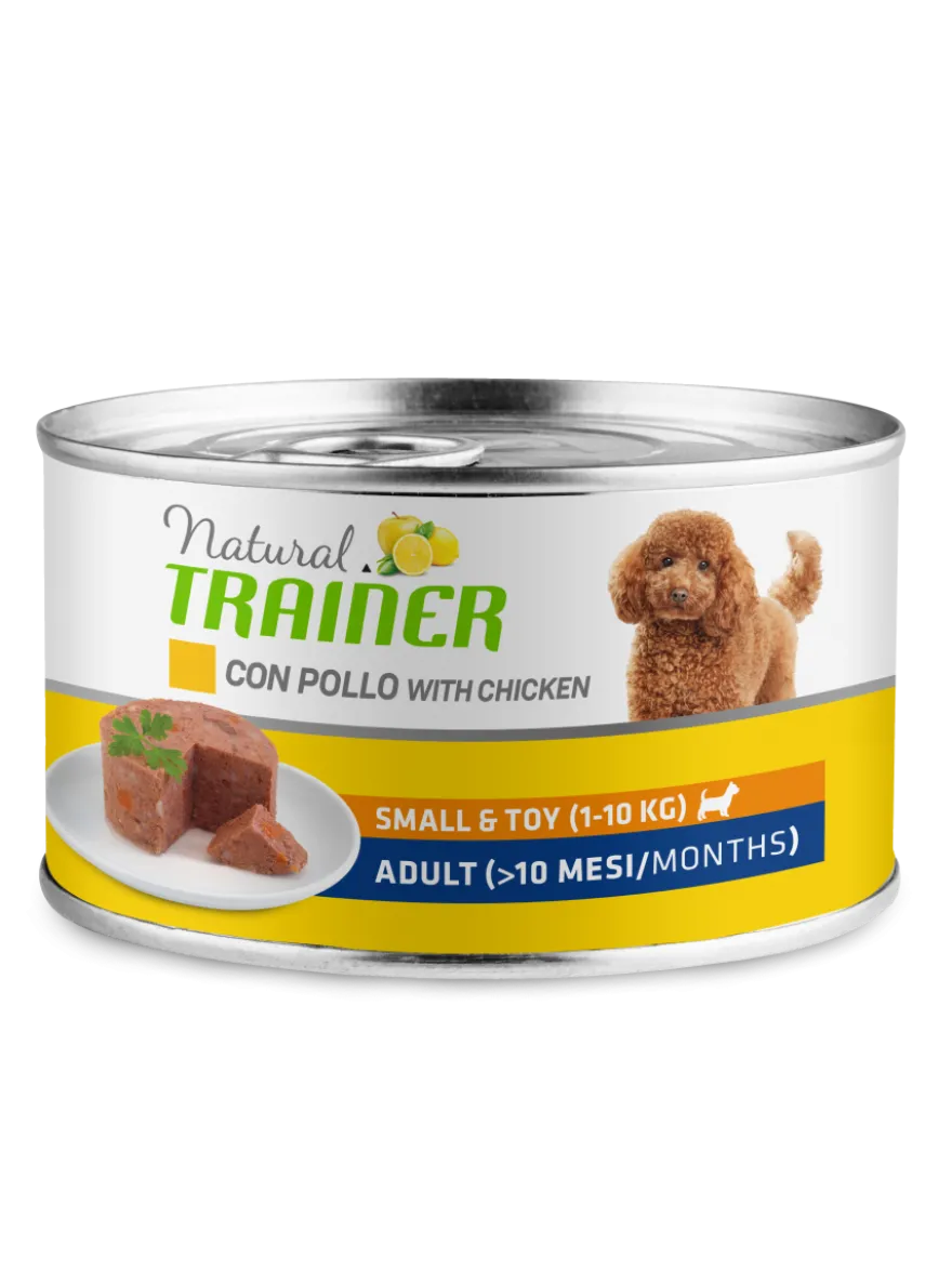 Natural Trainer Cibo Umido Pollo Per Cani Adulti Taglia Piccola Lattina 150g
