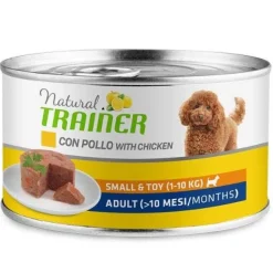 Natural Trainer Cibo Umido Pollo/Riso Per Cani Adulti Taglia Piccola Lattina 150g