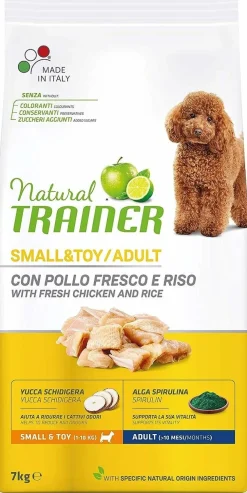 Natural Trainer Crocchette Pollo Cane Adult Small & Toy 7Kg