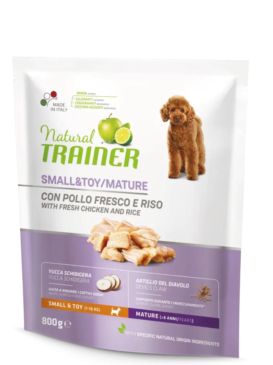 Natural Trainer Crocchette Pollo Fresco Per Cani Adulti Taglia Piccola Sacco 800g