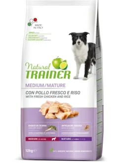 Natural Trainer Crocchette Pollo Fresco Per Cani Adulti Taglia Media 12kg