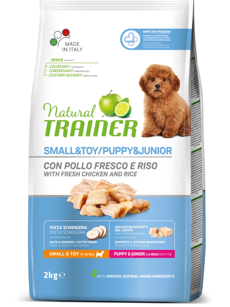 Natural Trainer Crocchette Pollo Fresco Per Cuccioli Taglia Piccola Sacco 2kg