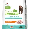 Natural Trainer Light In Fat Crocchette Tacchino Per Cani Adulti Taglia Media/Grande 3kg