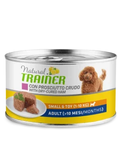 Natural Trainer Maintenance Mature Con Prosciutto Crudo Cani Adulti Taglia Mini Lattina 150g