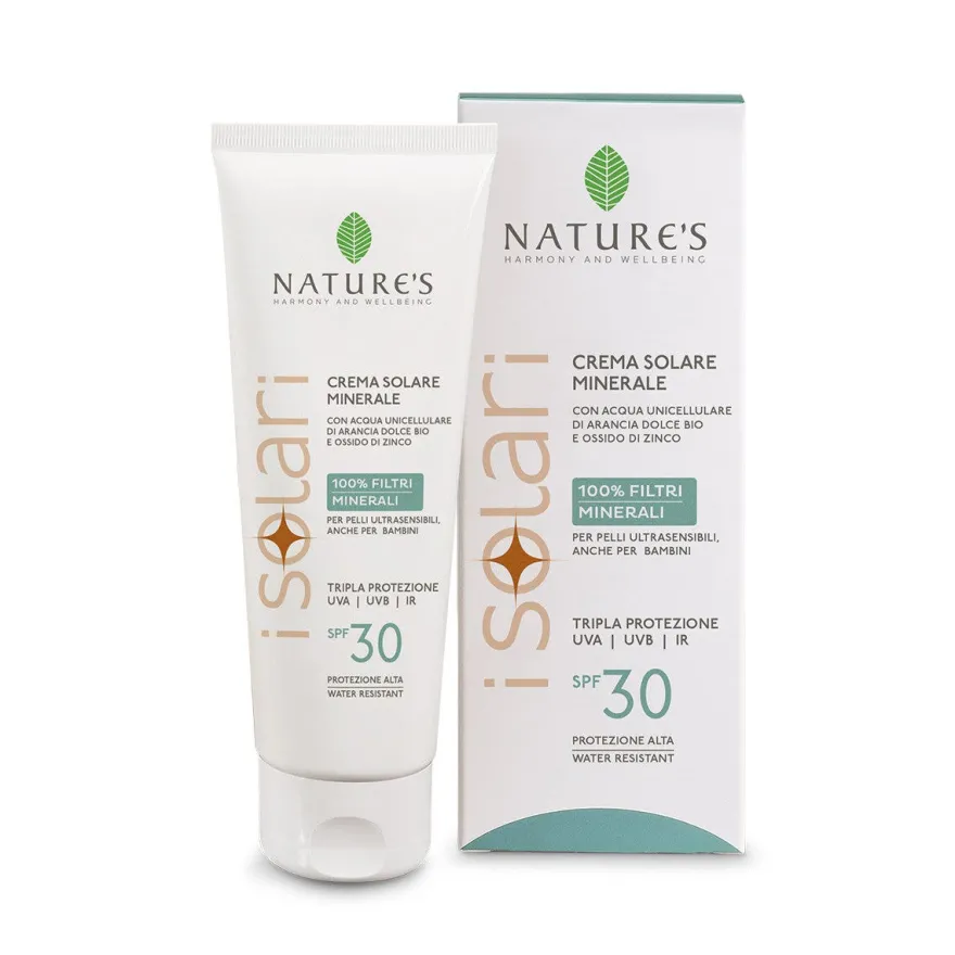 Nature's Solari Crema Solare Minerale Viso E Corpo SPF30 100ml