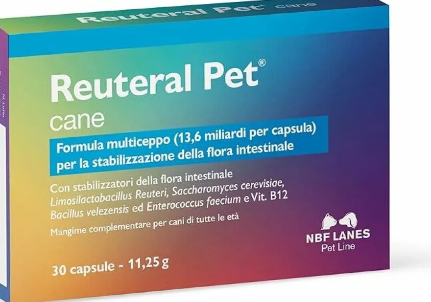 NBF Lanes Reuteral Pet Cane Probiotici 30 Capsule