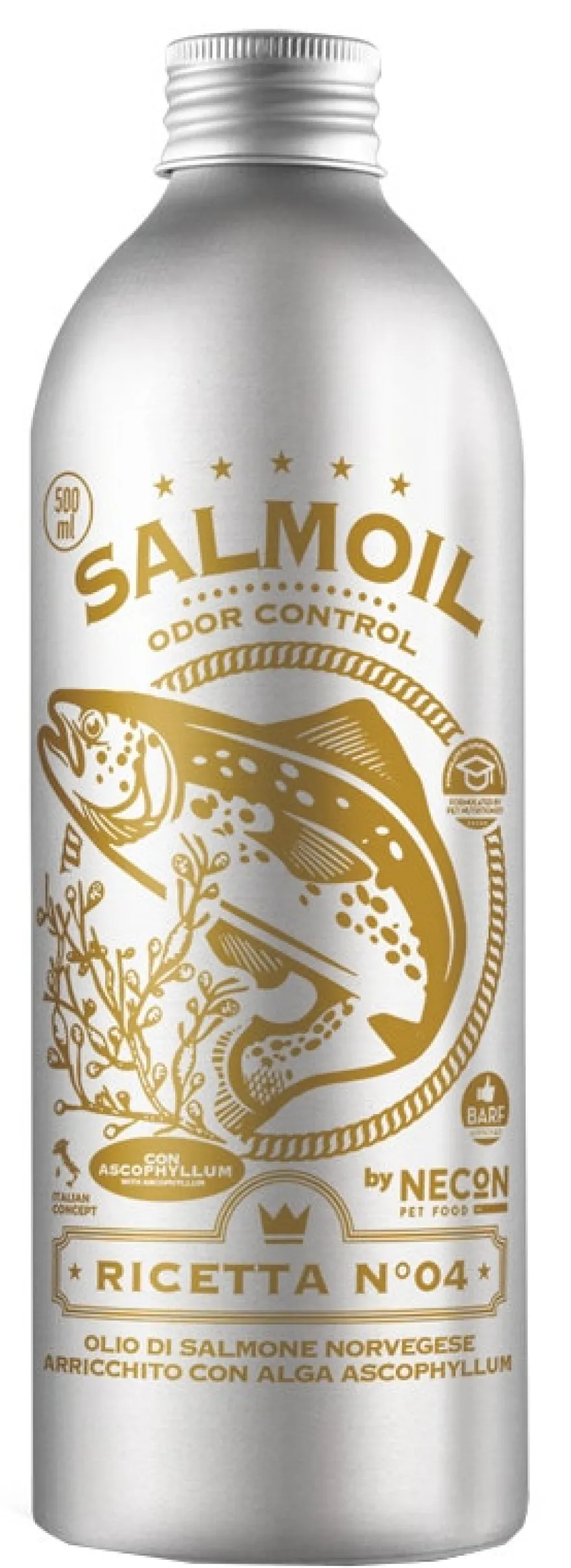 Necon Salmoil Ricetta 4 Odor Control Alimento Complementare Per Cani E Gatti 500ml