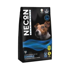 Necon Senza Cereali Singola Proteina Animale Cane Sensibile Salmone E Favetta Sacco 3Kg