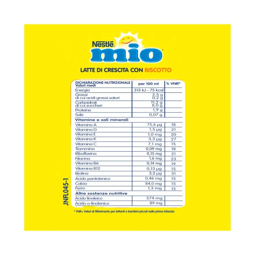 Nestlé Mio Latte Di Crescita Con Biscotto Liquido Brick 500ml