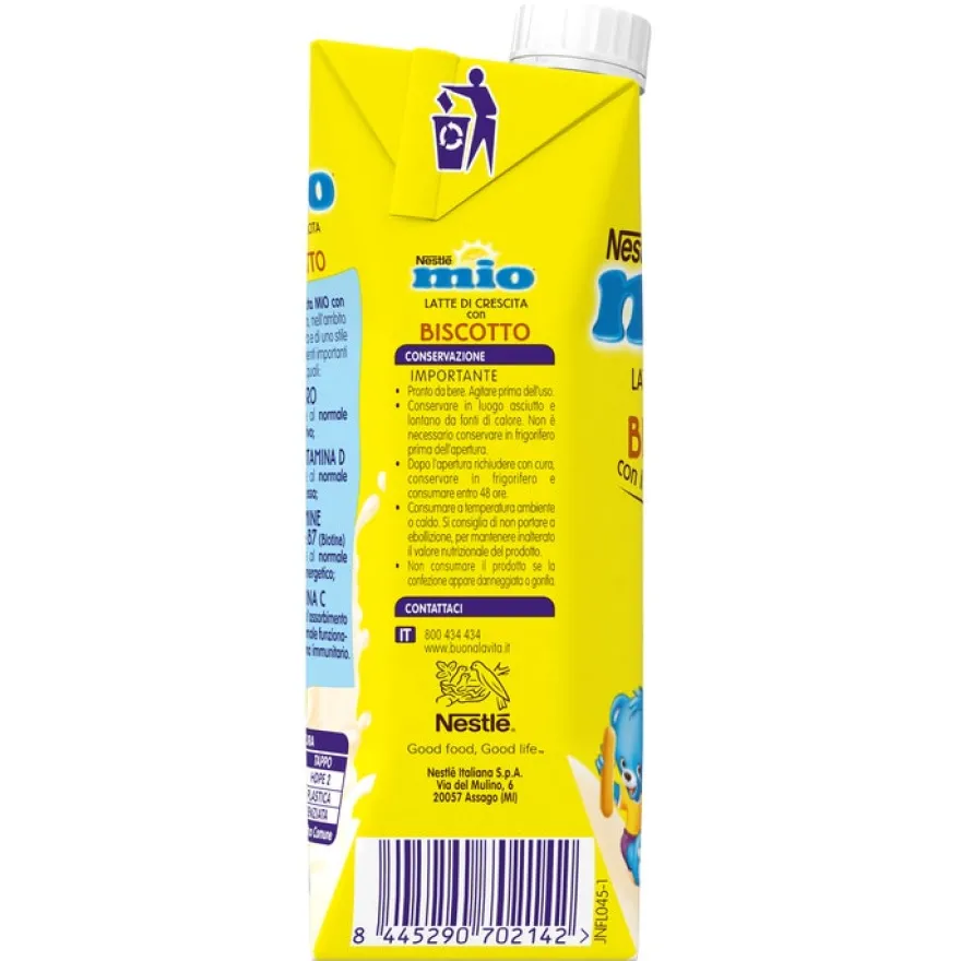 Nestlé Mio Latte Di Crescita Con Biscotto Liquido Brick 500ml