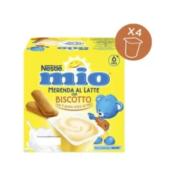 Nestlé Mio Merenda Al Latte Biscotto 4 Vasetti Da 100g