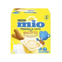 Nestlé Mio Merenda Al Latte Biscotto 4 Vasetti Da 100g