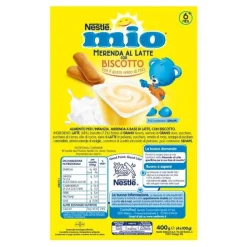 Nestlé Mio Merenda Al Latte Biscotto 4 Vasetti Da 100g