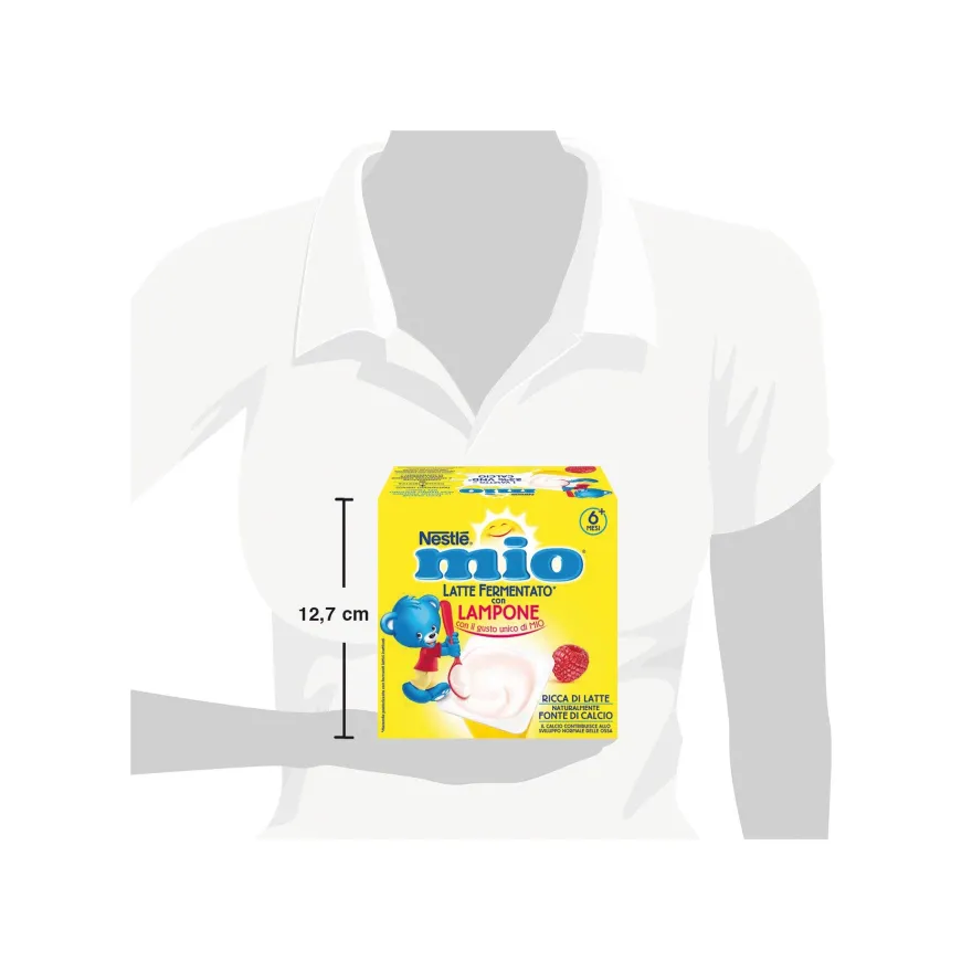 Nestlé Mio Merenda Latte Fermentato Lampone 4 Vasetti Da 100g