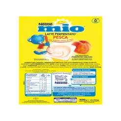 Nestlé Mio Merenda Latte Fermentato Pesca 4 Vasetti Da 100g