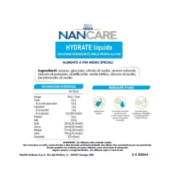 Nestlé Nancare Hydrate Alimento A Fini Medici Speciali Alla Fragola 3 Brick Da 200ml