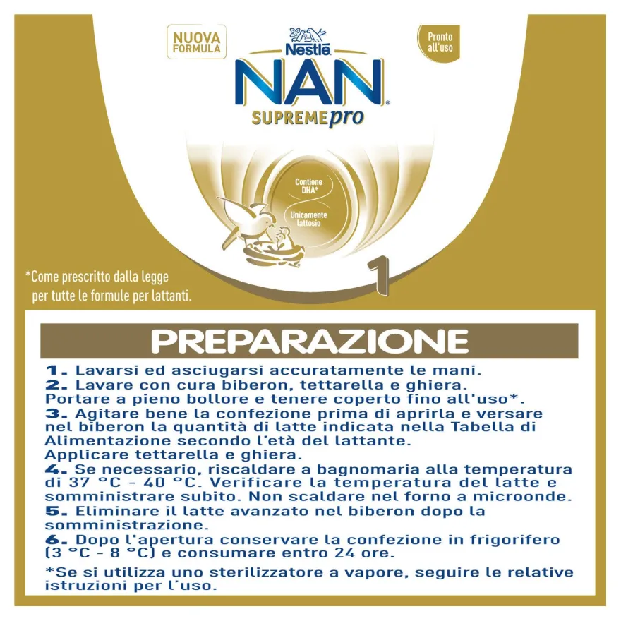 Nestlé NAN Supreme Pro 1 Latte Per Lattanti Dalla Nascita 300ml