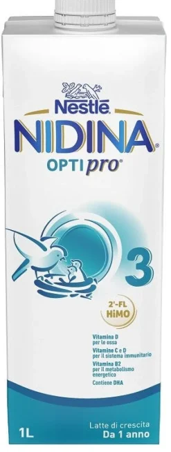 Nestlé Nidina Optipro 3 Latte Di Crescita Liquido Da 1 Anno Brick 1 Litro
