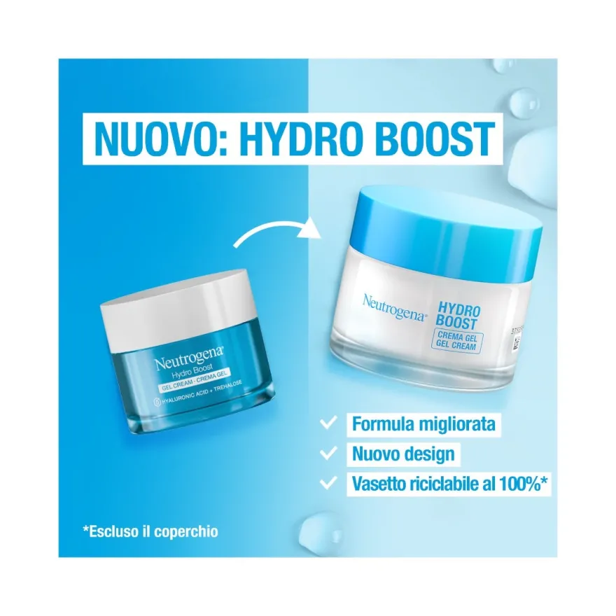 Neutrogena Crema Gel Hydro Boost Crema Idratante Viso con Acido Ialuronico 50ml
