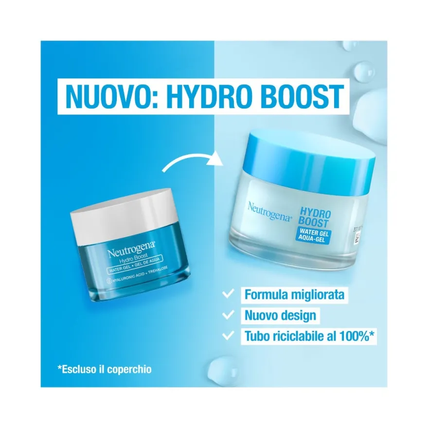 Neutrogena Hydro Boost Acqua Gel Crema Idratante Viso con Acido Ialuronico 50ml