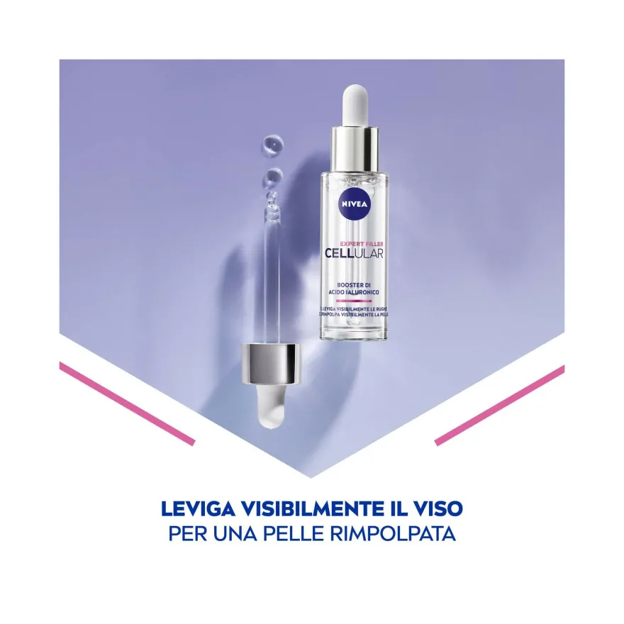 Nivea Cellular Expert Filler Booster Di Acido Ialuronico Siero Viso Antirughe Rassodante 30ml