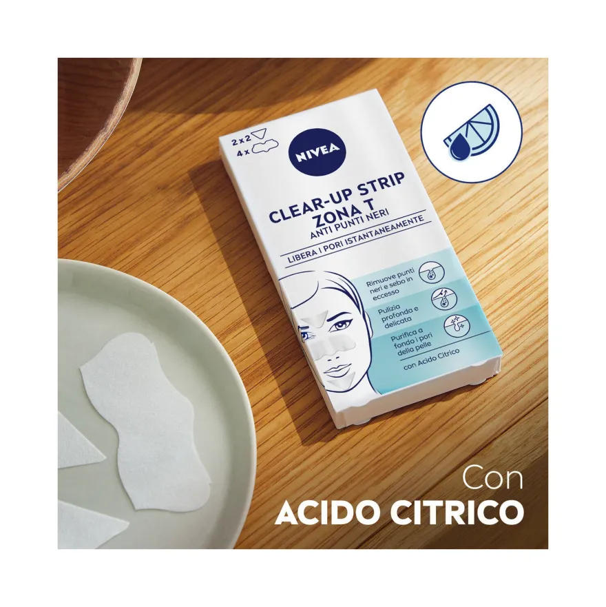 Nivea Clear-up Strips Zona T Cerotti Punti Neri Anti-imperfezioni Per La Pulizia Viso 6 Pezzi