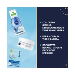 Nivea Cofanetto Essential Skincare Struccante 125ml + Crema Giorno 50ml + Labello