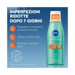 Nivea Derma Skin Clear Tonico Anti-imperfezioni Tonico Viso Per la Cura della Pelle Grassa 200ml