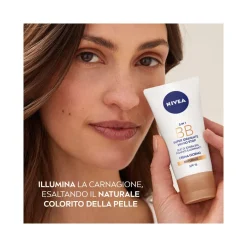 Nivea 5 in 1 Bb Cream Super Idratante 24h No Stop Naturale Crema Viso Colorata Con Spf15 50ml