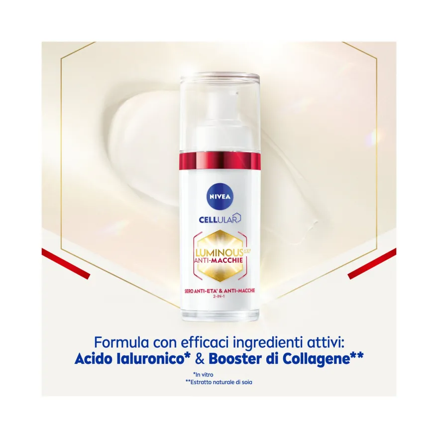Nivea Luminous630 Siero Anti-età Viso Antirughe Macchie E Segni del Tempo 30ml