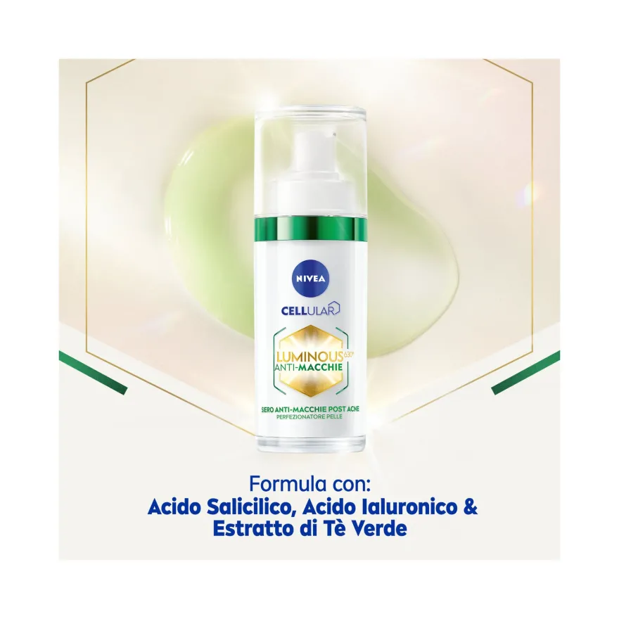 Nivea Luminous630 Siero Viso Anti-macchie Acne E Pelle Grassa 30ml