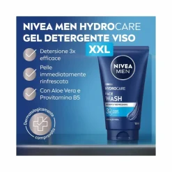 Nivea Men Hydrocare Gel Detergente Viso Uomo XXL 150ml