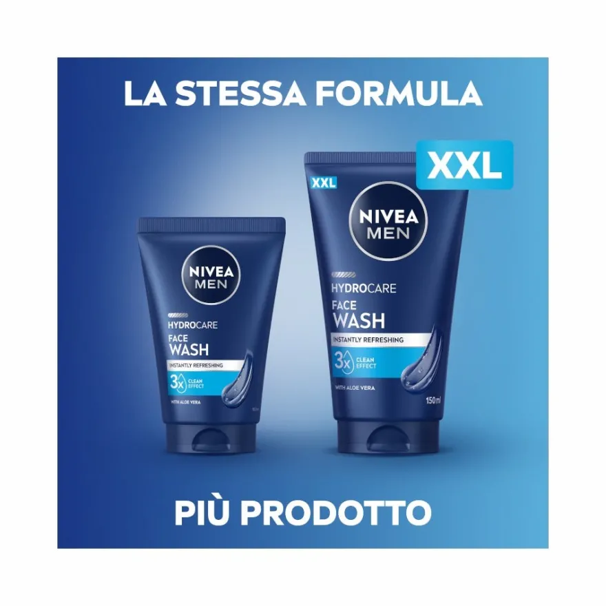 Nivea Men Hydrocare Gel Detergente Viso Uomo XXL 150ml