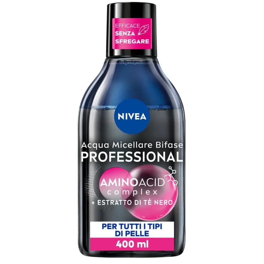 Nivea Micellair Professional Acqua Micellare Bifase Detergente Viso E Occhi Struccante Bifase 400ml