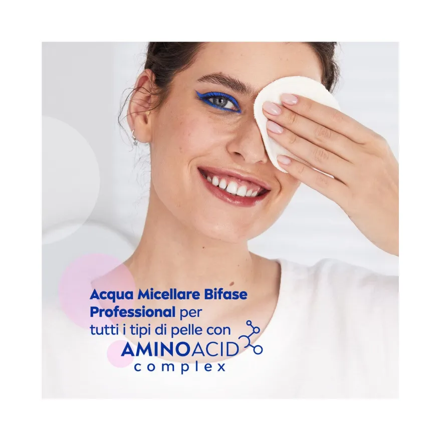 Nivea Micellair Professional Acqua Micellare Bifase Detergente Viso E Occhi Struccante Bifase 400ml