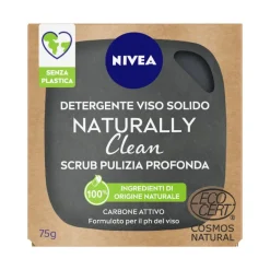 Nivea Naturally Clean Scrub Viso Solido Pulizia Profonda Scrub Detergente Viso Solido 75g
