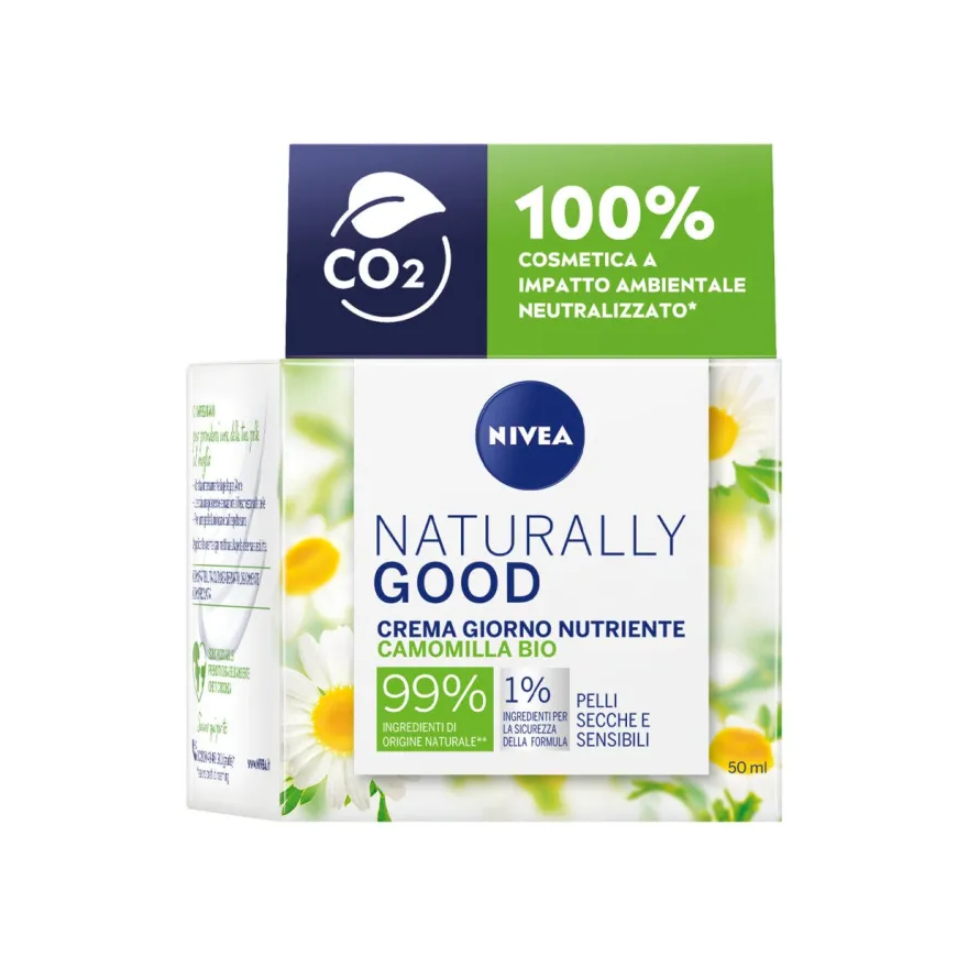 Nivea Naturally Good Crema Giorno Nutriente Viso Idratante Per Pelli Secche E Sensibili 50ml