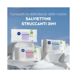 Nivea Salviettine Struccanti 3in1 Micellar Salviettine Delicate Per Occhi Viso E Labbra 25 Pezzi