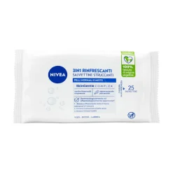 Nivea Salviettine Struccanti 3in1 Rinfrescanti Salviette Struccanti Pelli Normali E Miste 25 Pezzi