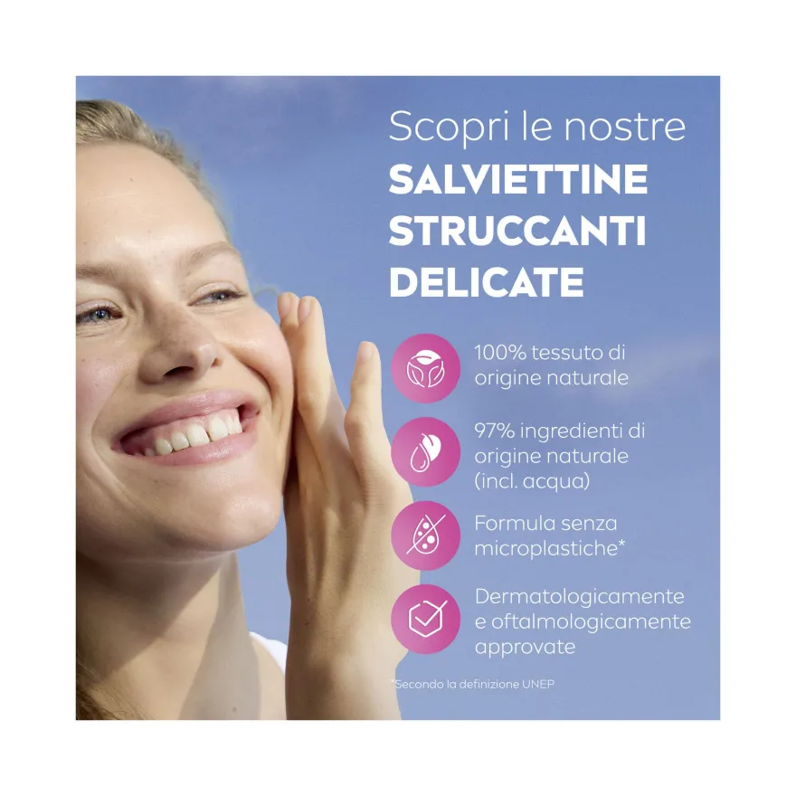 Nivea Salviettine Struccanti 3in1 Idratanti Salviette Struccanti per Pelli Secche 25 Pezzi