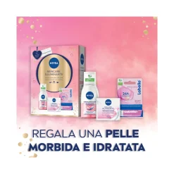 Nivea Skincare Illuminante Cofanetto Crema Viso 50ml Struccante Occhi 125ml Balsamo Labbra 4.8g
