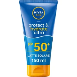 Nivea Sun Latte Solare Protect & Hydrate Ultra Fp50+ Crema Solare Resistente All'Acqua 200ml