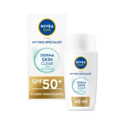 Nivea Sun Uv Viso Derma Skin Clear Fp50+ Crema Solare Viso Anti-imperfezioni Con Niacinamide 40ml