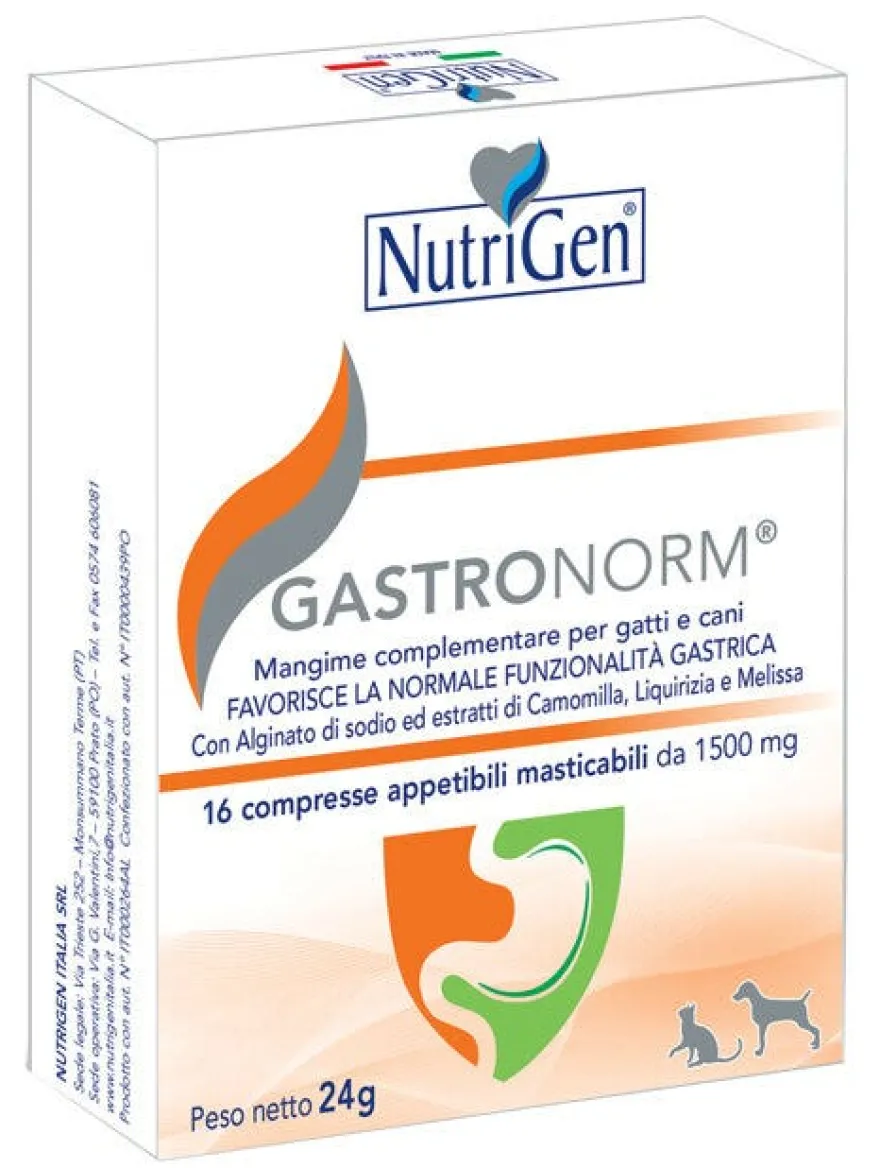Nutrigen Gastronorm Mangime Complementare Per Gatti e Cani 16 Compresse