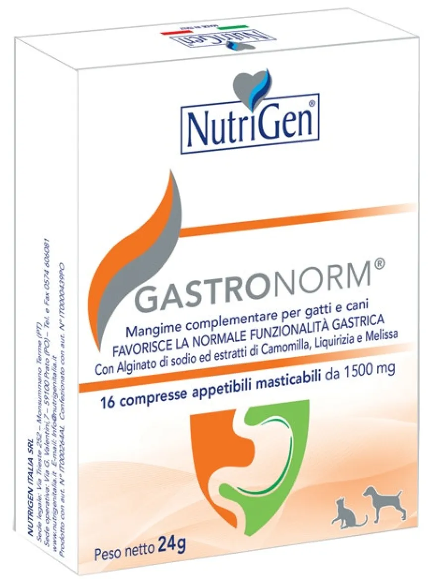 Nutrigen Gastronorm Mangime Complementare Per Gatti e Cani 16 Compresse