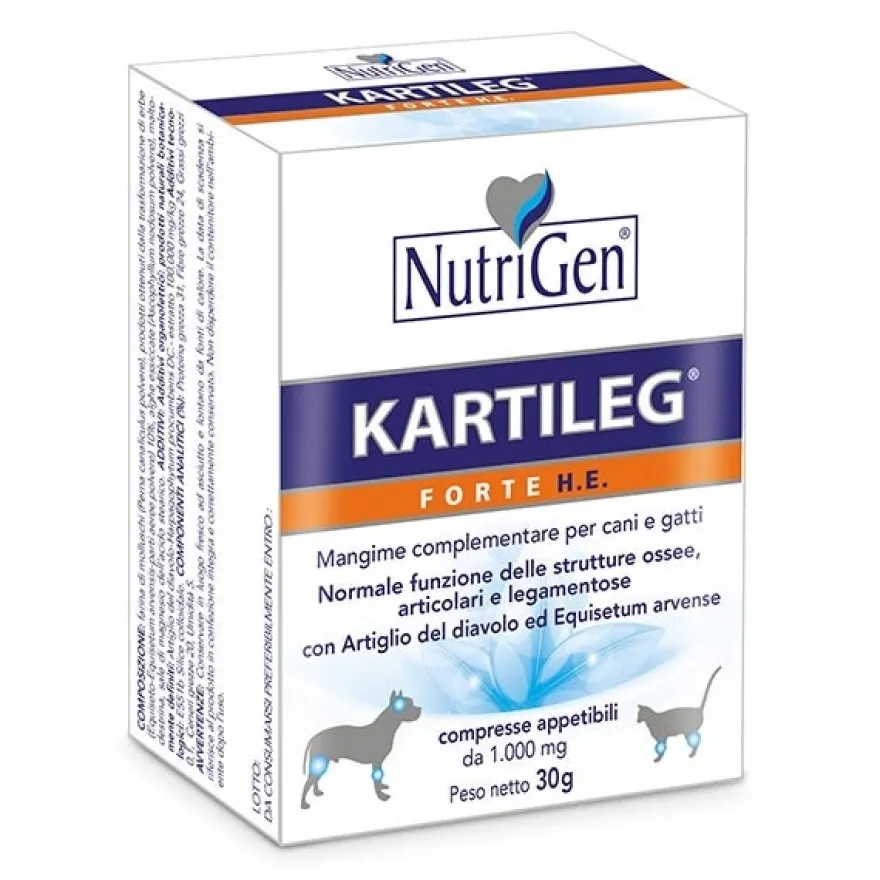 Nutrigen Kartileg Forte He Mangime Complementare Per Articolazioni Cani/Gatti 60 Tavolette