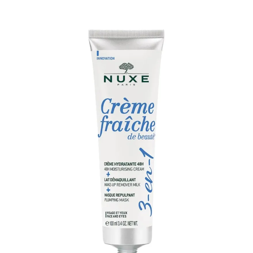 Nuxe Crème Fraîche De Beaute 3In1 Crema Idratante 48H/Latte Struccante/Maschera Rimpolpante 100ml