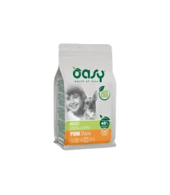 Oasy Adult One Protein Crocchette al Maiale Per Cani Taglia Piccola Sacco 2,5 Kg